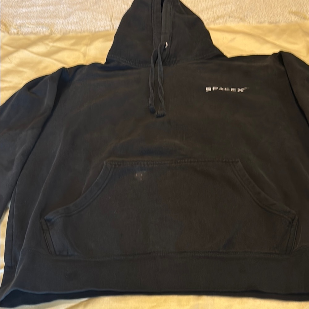Black Quarter-Zip Athletic Hoodie Sweatshirt